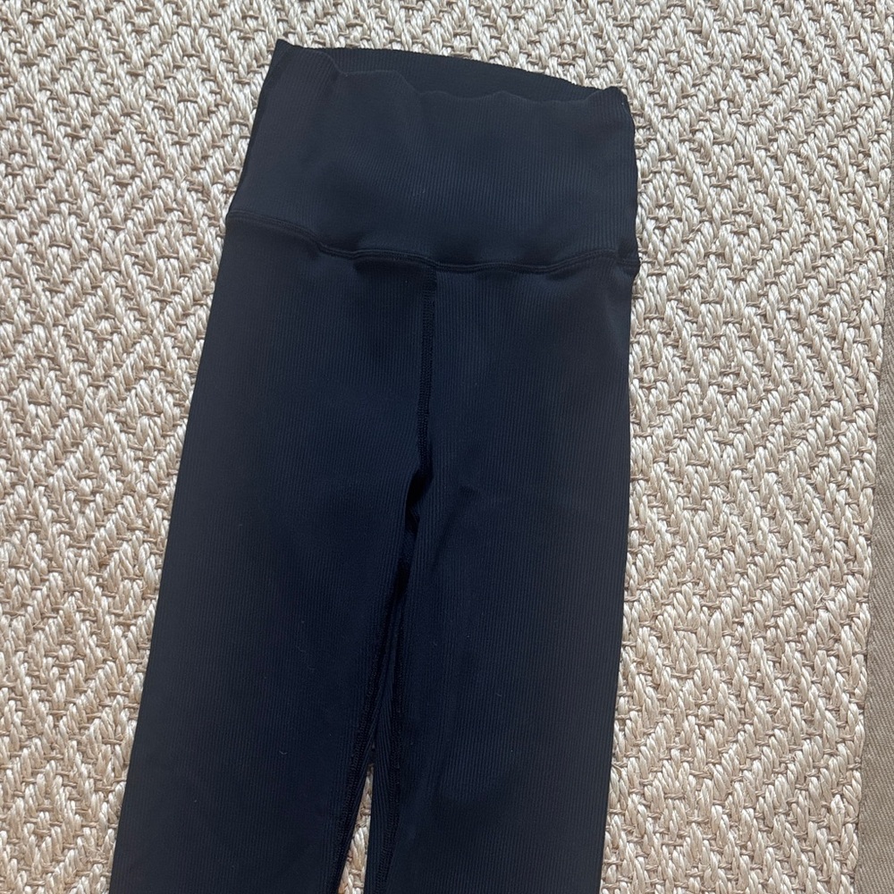 Aerie Black Ribbed Leggings